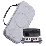 For Nintendo Switch 2 Storage Bag Portable O-Pattern Handbag, O-Pattern PU Black, O-Pattern Fabric Gray