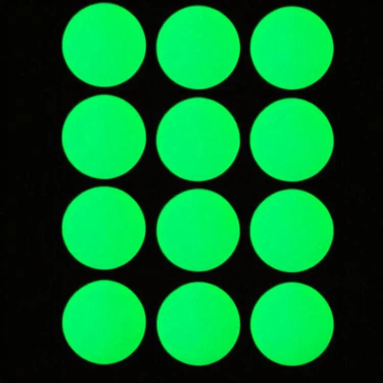 12pcs /Pack PEVA Self-Adhesive Glow-in-the-Dark Anti-Slip Stickers for Bathroom, Stairs, Floor, Strip 2x20cm, Strip 2x38cm, S-shape 1.3x18cm, Round 8cm, Round 10cm, Flower 8cm, Flower 10cm, Conch