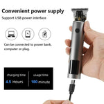 Rechargeable Haircut Kit Hair Clippers For Men - Zero Blade Trimmer For Vintage Oil Head & Bald Head Styles
