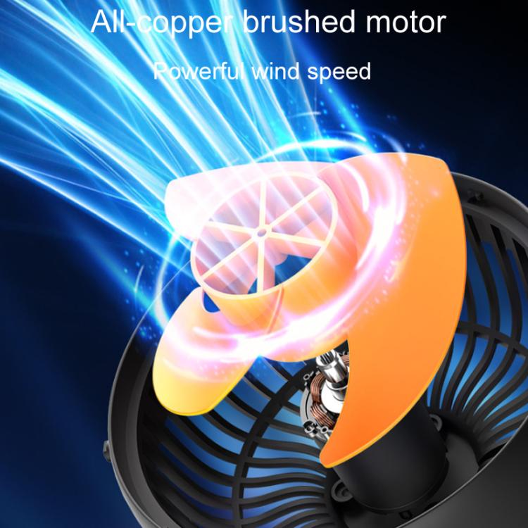 F4505 Car Triple-Head Rotatable Fan Auto 3-Way Folding Fan, USB Port 5V, Cigarette Lighter Port 12V, Cigarette Lighter Port 24V