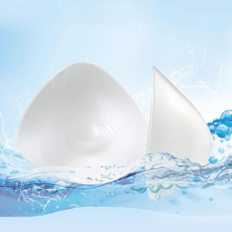 Triangle-Shaped Post-Surgical Spa Silicone Prosthetic Breasts Swimming Breasts Sports Swimwear Bra Pads, XS, S, M, L, XL, XXL, XXXL