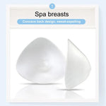Triangle-Shaped Post-Surgical Spa Silicone Prosthetic Breasts Swimming Breasts Sports Swimwear Bra Pads, XS, S, M, L, XL, XXL, XXXL