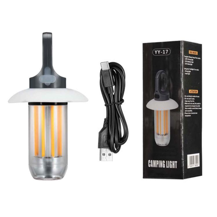 Rechargeable Dual Light Source Camping Lantern & Flashlight Warm/White Portable Outdoor Light, 8 Tungsten Filaments, 4 Tungsten Filaments