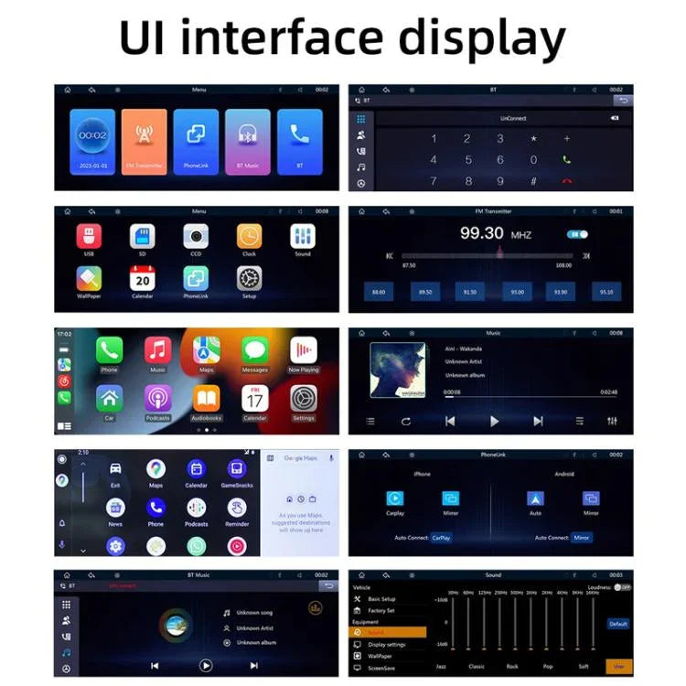 6.86 Inch Foldable Portable Bluetooth Car MP5 Player With MirrorLink/CarPlay/Android Auto Support, B5370, B5370+4LEDs Reversing Camera, B5370+8LEDs Reversing Camera, B5370+12LEDs Reversing Camera