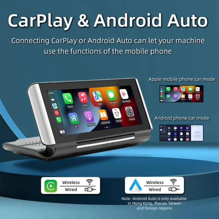 6.86 Inch Foldable Portable Bluetooth Car MP5 Player With MirrorLink/CarPlay/Android Auto Support, B5370, B5370+4LEDs Reversing Camera, B5370+8LEDs Reversing Camera, B5370+12LEDs Reversing Camera