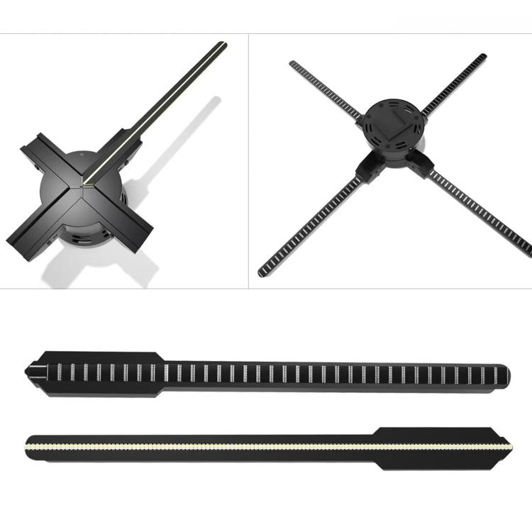 60cm 3D Holographic Fan with 1600x720 Resolution & 720 LEDs  WiFi/APP DIY Content Control, US Plug, EU Plug, UK Plug, AU Plug