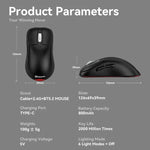 Tri-Mode Wireless Gaming Mouse 24000 DPI, 6 RGB Lighting Modes, Rechargeable, Macro Programmable, Black, White, Pink, Wireless Charging Black, Wireless Charging White, Wireless Charging Pink