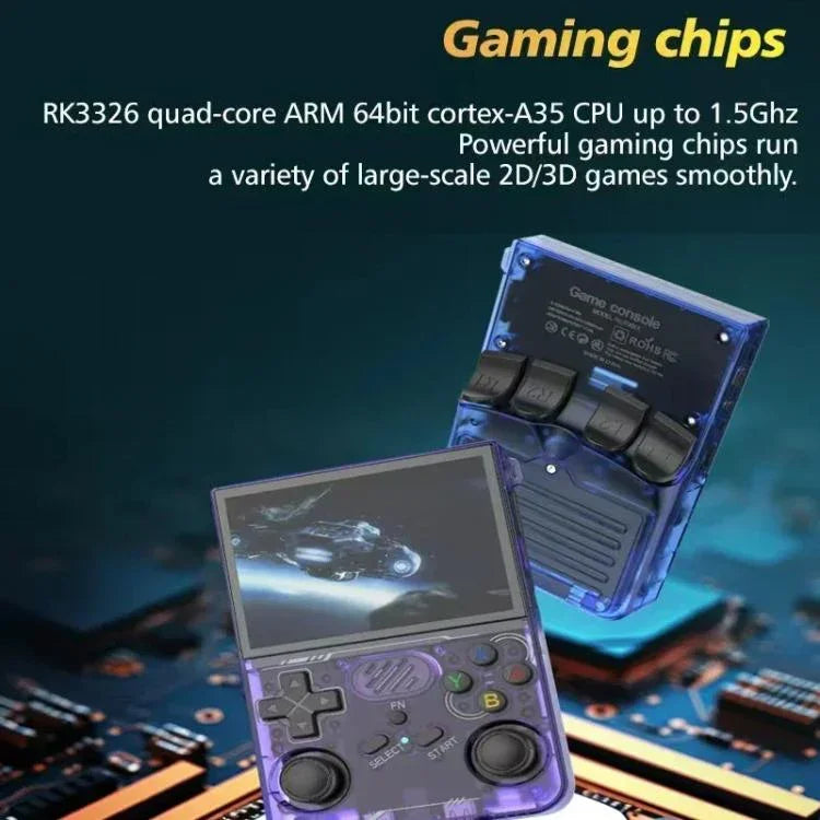 R36XX Dual-Band WiFi Handheld Game Console 3.5-Inch IPS HD Mipi Screen Open-Source Linux OS, 64G, 128G