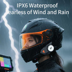 M9 Motorcycle Helmet Bluetooth Headset IPX6 Waterproof,  Auto Answer, HD Sound for Riders/Delivery/Group Intercom, M9