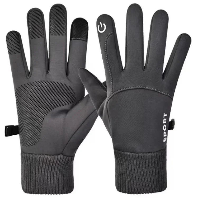 Outdoor Fleece-Lined Non-Slip Warm Cycling Touchscreen Gloves