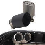 Car Inclined Stainless Steel Muffler Exhaust Pipe, 76x101mm Black, 76x101mm Silver, 76x114mm Black, 76x114mm Silver