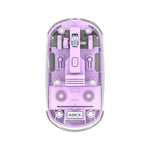 IMICE T400 4 Keys 1600DPI Dual-Mode Mouse Transparent Bluetooth Charging Wireless Silent Mice