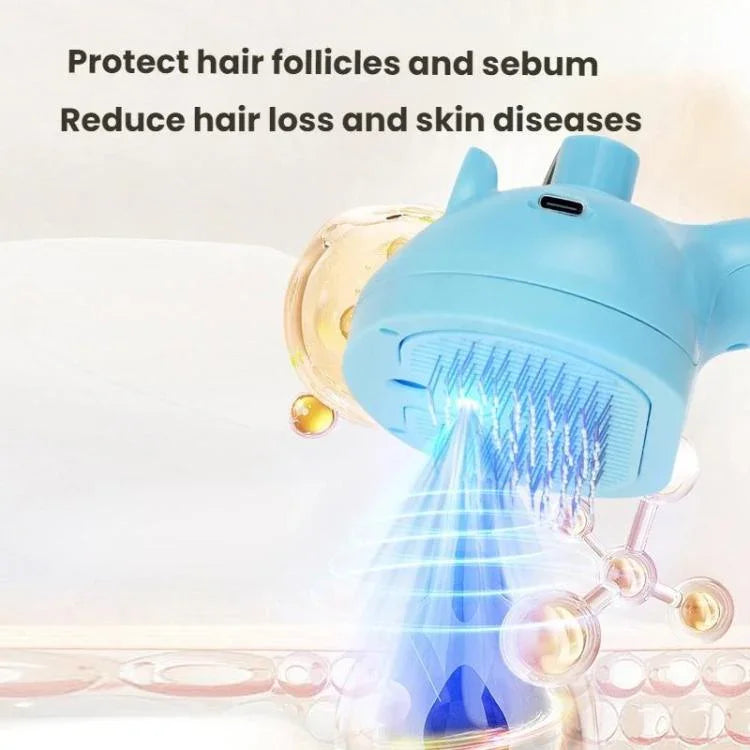 Pet Blue Light Antibacterial Spray Massage Knot Comb
