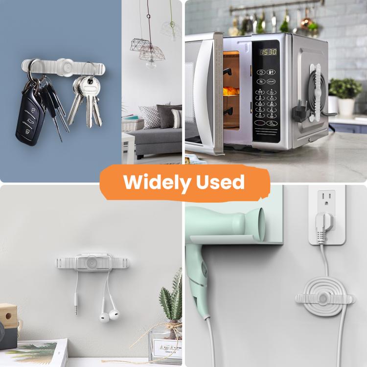 AhaStyle DD-06 6pcs Kitchen Self-Adhesive Cable Organizer Cable Holder