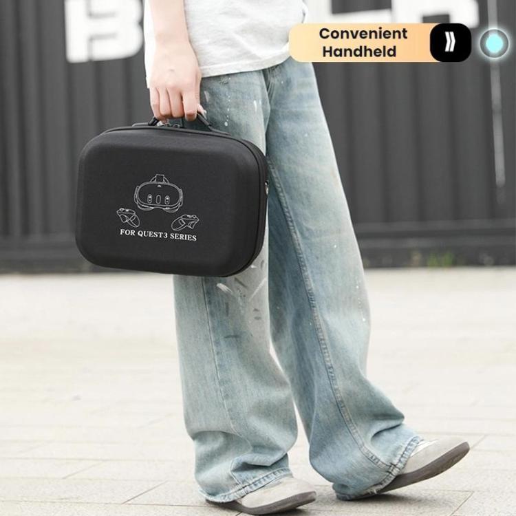 For Meta Quest 3 / 3S BKano Q3-001 VR Headset Console Storage Bag Shoulder Handheld Bag, Black