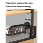 Adjustable Under Desk Storage Basket No Drill Hanging Organizer for Router/Books/Supplies