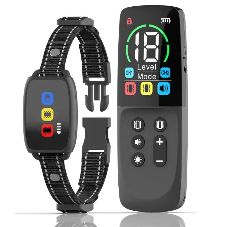 Remote-controlled Color Screen Dog Barking Control Device, Electric Shock, Non-electric Shock