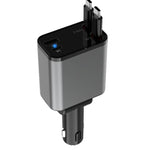 PD30W Car Charger With Retractable Cable, TYPE-C+8 Pin, TYPE-C+TYPE-C, 8 Pin+8 Pin