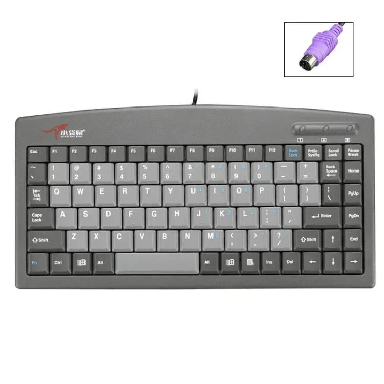 Little Kangaroo DS-9827 88 Key Wired Keyboard With Magnetic Ring Laptop Industrial Office Keyboard, PS2, USB