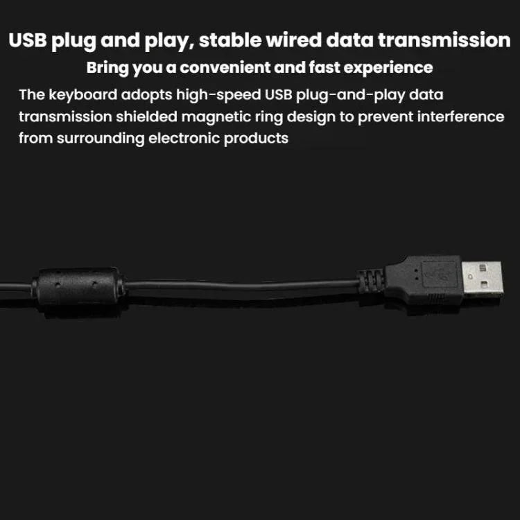 Little Kangaroo DS-9827 88 Key Wired Keyboard With Magnetic Ring Laptop Industrial Office Keyboard, PS2, USB