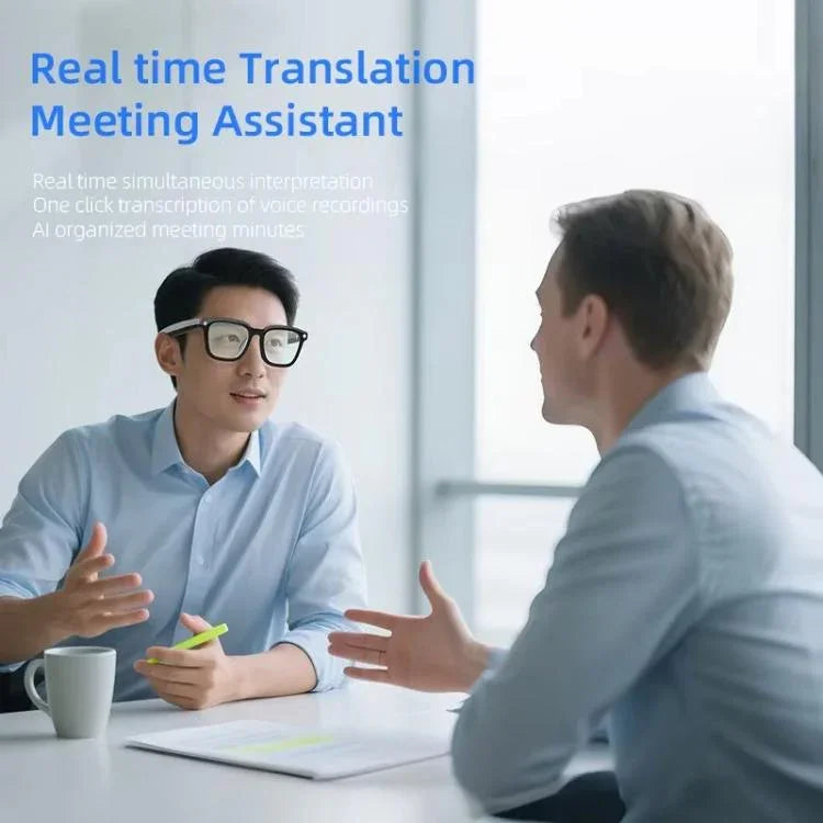 V03-T5 Smart Glasses with 8MP Camera & AI Live Translation 1080P Video Recording