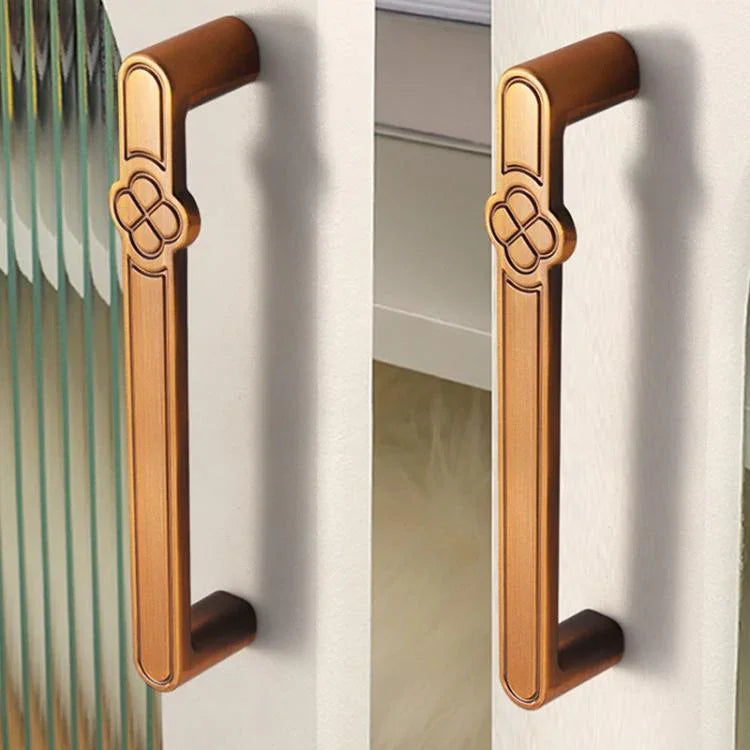 Vintage Flower Cabinet Door Handle Zinc Alloy Handle For Drawers Wardrobes, Single Hole Coffee, 96mm Coffee, 128mm Coffee, Single Hole Grey, 96mm Grey, 128mm Grey, Single Hole Brushed Copper, 96mm Brushed Copper, 128mm Brushed Copper