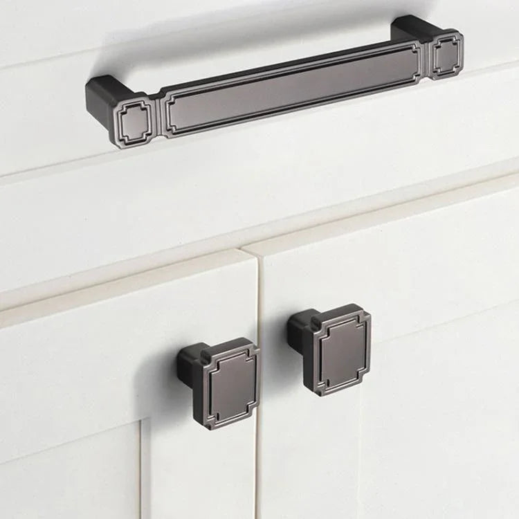 Vintage Cabinet Door Handle Zinc Alloy Handle For Drawers Wardrobes, Single Hole Coffee, 96mm Coffee, 128mm Coffee, Single Hole Grey, 96mm Grey, 128mm Grey, Single Hole Brushed Copper, 96mm Brushed Copper, 128mm Brushed Copper