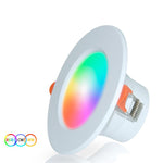 Compatible With Tuya WIFI & Bluetooth Recessed Ceiling Light RGB+CW+WW Dimmable LED Downlight, 5W 2.5inch, 7W 3.5inch, 10W 4inch, 15W 6inch