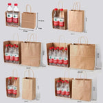 Kraft Paper Takeout Bags, Size: 13x7x14.5cm, 50bags In One Package, 15x8x21cm, Natural, 21x11x27cm, Natural, 15x8x21cm, White, 21x11x27cm, White, 21x14x27cm, White, 26x12x31cm, White, 32x11x27cm, White