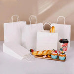 Kraft Paper Takeout Bags, Size: 13x7x14.5cm, 50bags In One Package, 15x8x21cm, Natural, 21x11x27cm, Natural, 15x8x21cm, White, 21x11x27cm, White, 21x14x27cm, White, 26x12x31cm, White, 32x11x27cm, White