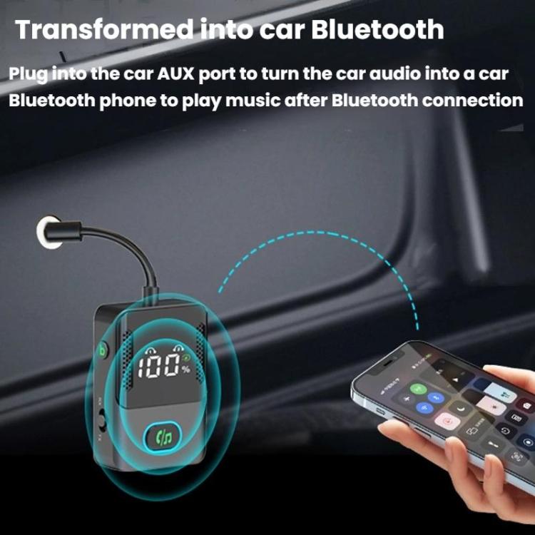 BR16 Car Bluetooth Dual-Microphone Receiver-Transmitter Long Lasting Audio Adapter, BR16