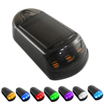 Solar-Powered Roof Warning Light LED Roof Strobe Light For Trucks Pickups, Transparent Yellow Light, Transparent White Light, Transparent 7 Colors, Transparent Black Yellow Light, Transparent Black White Light, Transparent Black 7 Colors