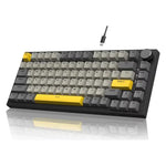 Ajazz AK820 Hot Swappable Wired Mechanical Keyboard With Light, Green Switch Ice Blue Light White, Red Switch White Light Black, AS Red Switch White Light Gray White, HP Switch White Light White Gray, Sea Salt Switch RGB Purple White Blue              ...