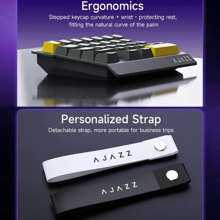 Ajazz AK029 Magnetic Rice Switch HIFI Edition RGB Backlight Wired Single Handed Gaming Keyboard