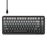 Ajazz AK820 MAX Hot-swappable Gasket 75 Mechanical Keyboard With RGB Light, Tri-mode Ice Cream Shaft Black Gray Yellow, Wired Magnetic Shaft Black Gray Yellow, Wired Magnetic Shaft Side Carved Gradient Gray