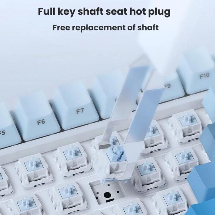 Ajazz AK820 MAX Hot-swappable Gasket 75 Mechanical Keyboard With RGB Light, Tri-mode Ice Cream Shaft Black Gray Yellow, Wired Magnetic Shaft Black Gray Yellow, Wired Magnetic Shaft Side Carved Gradient Gray