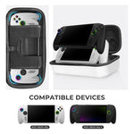 JYS Hard Carrying Case for ROG Xbox Ally/X Handheld Portable Travel Zipper Bag, JYS-X152 White, JYS-X152 Black