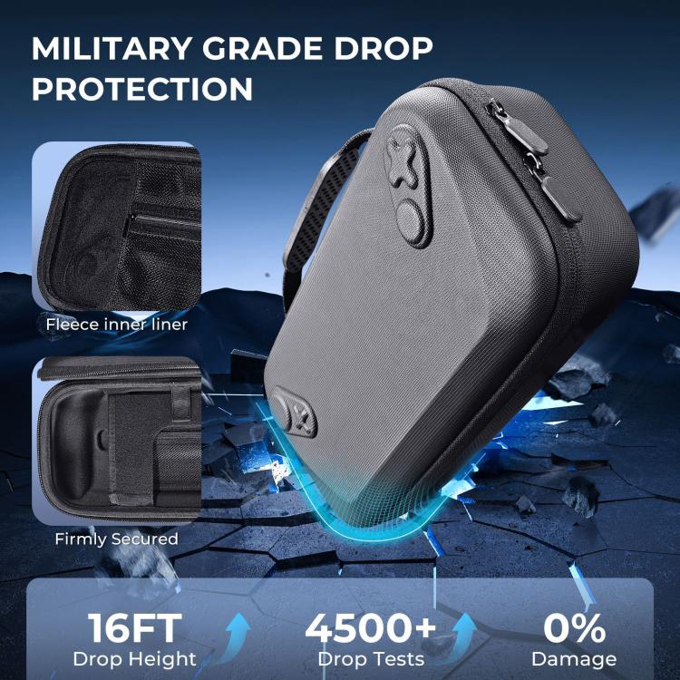 JYS Hard Carrying Case for ROG Xbox Ally/X Handheld Portable Travel Zipper Bag, JYS-X152 White, JYS-X152 Black