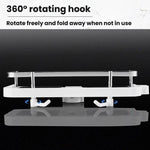 Shower Rod Shelf Elevated Shower Tray Multifunctional Bathroom Storage Rack, Circular Hole White, Square Hole White, Circular Hole Black, Square Hole Black
