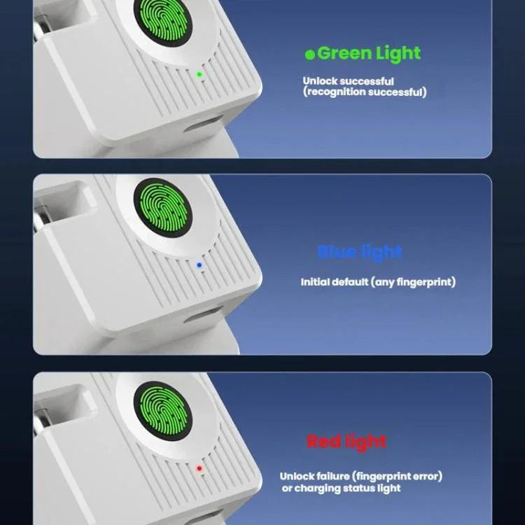 Smart Fingerprint Chain Lock with Electronic Key Child & Pet Safety Window Restrictor