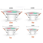 Compatible with Tuya Zigbee Recessed Ceiling Light RGB+CW+WW Dimmable LED Downlight, 7W 3.5inch