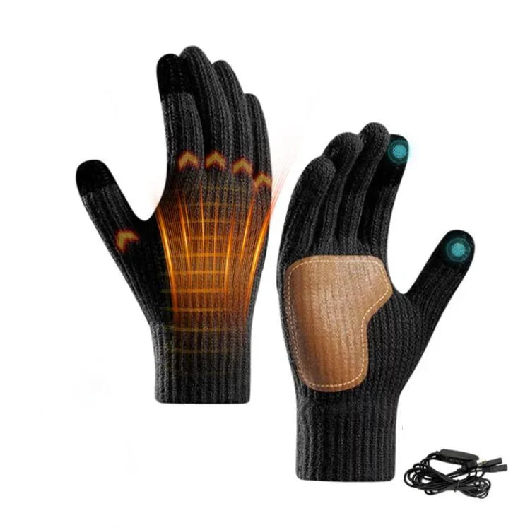 Full-Finger Heated Gloves Touchscreen-Compatible, Non-Slip Thermal Gloves for Men Women, Constant Temperature Edition Black, Constant Temperature Edition Gray, 3-Level Adjustable Temperature Black, 3-Level Adjustable Temperature Gray