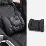 Car Stain-Resistant Leather Headrest Car Neck Pillow Lumbar Cushion Set, Headrest Black, Headrest Brown, Headrest Red, Backrest Black, Backrest Brown, Backrest Red, Headrest+Backrest Black, Headrest+Backrest Brwon, Headrest+Backrest Red