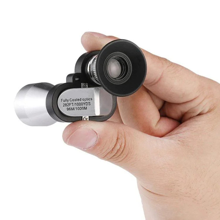 8x HD Low-Light Night Vision Mini Monocular Portable Metal Compact Angled Monocular, Single, With Phone Holder, With Phone Holder And Tripod