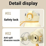 450ml Portable Wireless Baby Bottle Warmer 15000mAh Rechargeable Heating Cup 37-55 degrees, Stainless Steel, Glass