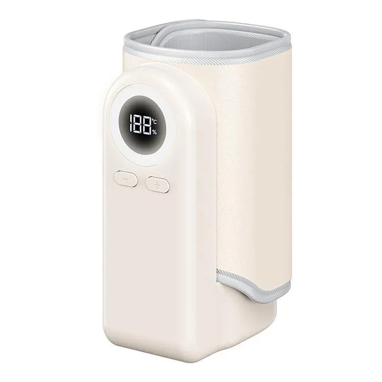 Portable Baby Bottle Warmer Sleeve Wireless Heating Sleeve Built-in 10000mAh Battery & Night Light