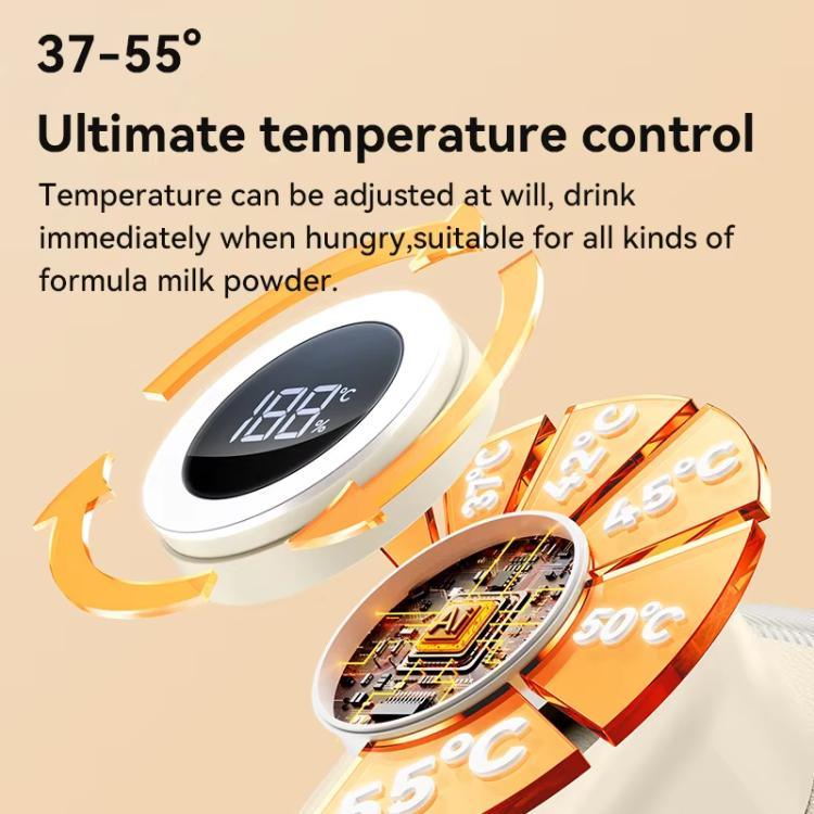 Portable Baby Bottle Warmer Sleeve Wireless Heating Sleeve Built-in 10000mAh Battery & Night Light