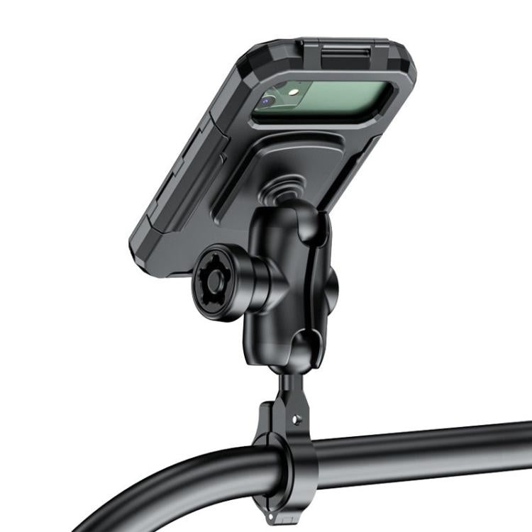 Motorcycle Heightened Rainproof Case Mount Bicycle Waterproof Box Phone Holder, Large Handlebar, Large Rearview Mirror, Small Handlebar, Small Rearview Mirror