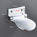 Space Aluminum Bathroom Step Stool Anti-Slip Shower Footrest for Pregnant Women & Elderly