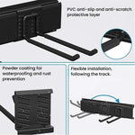 9pcs Wall Mounted Metal Slatwall Hooks Garden Tool Detachable Hanger, Detachable Hanger